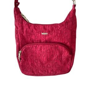 Travelon Pink Tulip Anti Theft Cross Body Travel Bag